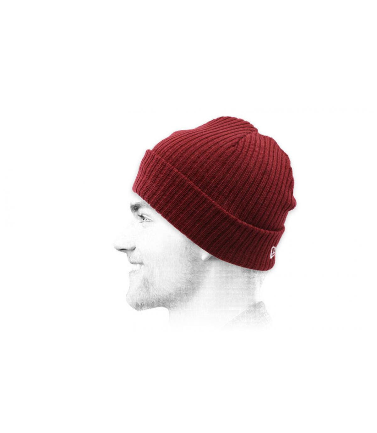 gorro docker granate Fisherman Cuff cardinal